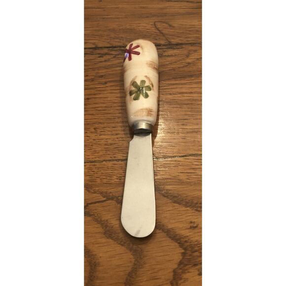 Table Tops Gallery Country Gingerbread 4 1/2" Dip Bowl with Knife - Picture 5 of 9